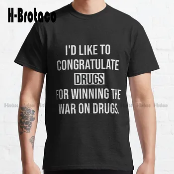 Я хотел бы поздравить Drugs С победой в войне, классические футболки с круглым вырезом, рубашки для женщин, модные летние футболки  Xs-5Xl Новый - Изображение 1  