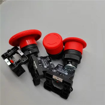 22 мм XB2-ES542 XB2-ES442 XB2-ES642 Красный Грибовидный Выключатель Аварийной остановки Кнопочный переключатель с ЧПУ 10A/415V - Изображение 2  