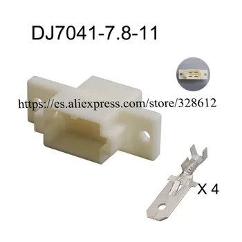 100set DJ7041-7.8-11/21 автомобильный провод, кабель-розетка с водонепроницаемой оболочкой, 4-контактный разъем, автомобильная розетка с разъемом, включая клемму - Изображение 2  