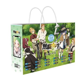 Коллекционная сумка аниме Mushoku Tensei Roxy Migurdia Shirufietto Открытка Плакат Бейдж Наклейки Закладки Рукава Канцелярский набор - Изображение 1  