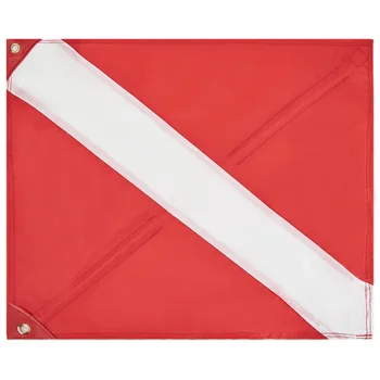 Дайв-флаг со Съемным шестом жесткости - 20 ”x 24” для подводного плавания, подводной охоты, фридайвинга с поплавком, Буем, Лодкой, Флагом - Изображение 2  